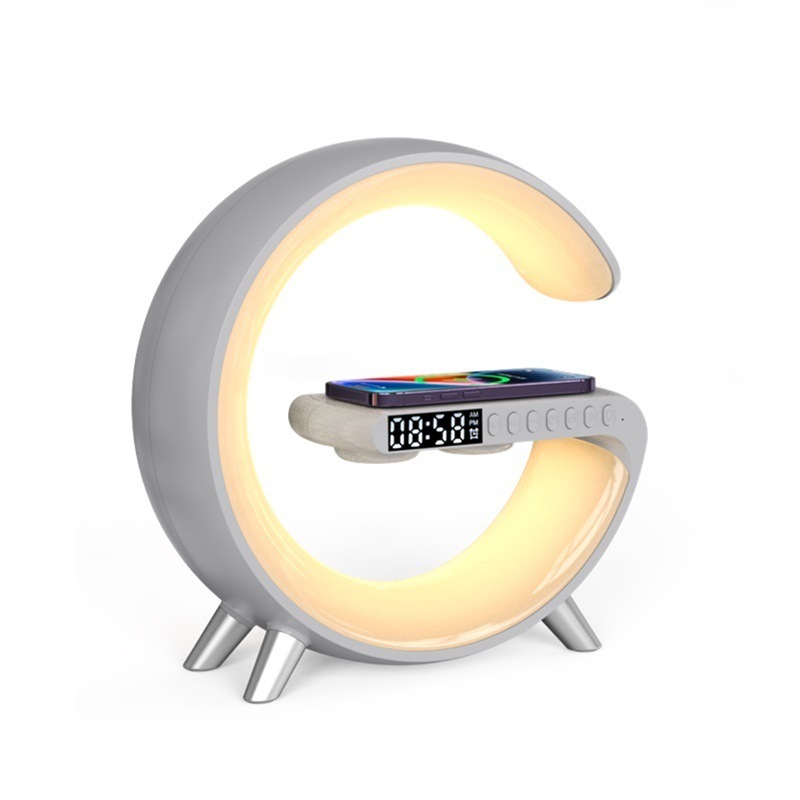 New Intelligent G Shaped LED Lamp Bluetooth Speake Wireless Charger Atmosphere Lamp App Control For Bedroom Home Decor - Image 2