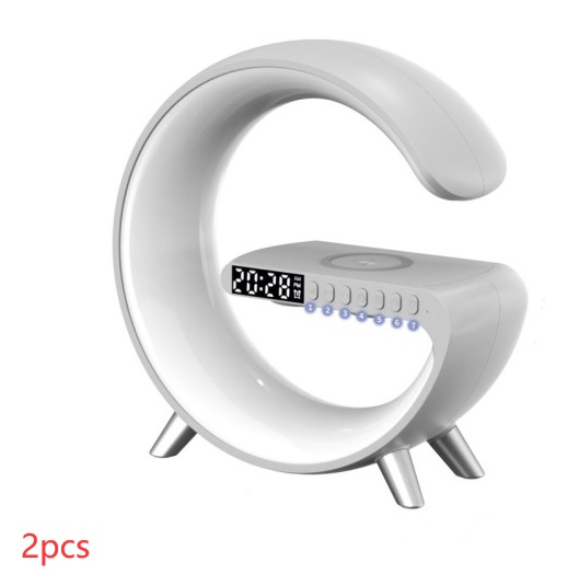 New Intelligent G Shaped LED Lamp Bluetooth Speake Wireless Charger Atmosphere Lamp App Control For Bedroom Home Decor - Image 8